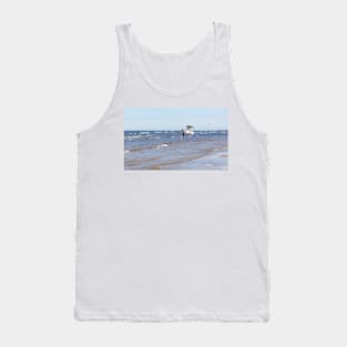 Two seagulls flying above the water Tank Top